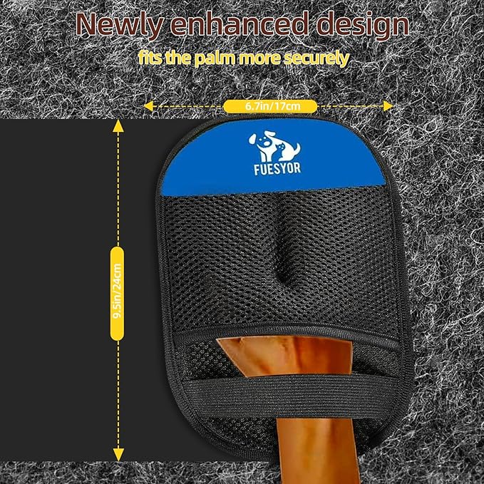 Fuesyor Pet Hair Remover Tool Glove for Cats & Dogs, Static Lint and Fur Removing Mitts for Laundry, Couch, Carpet, Clothing, and Auto Seats