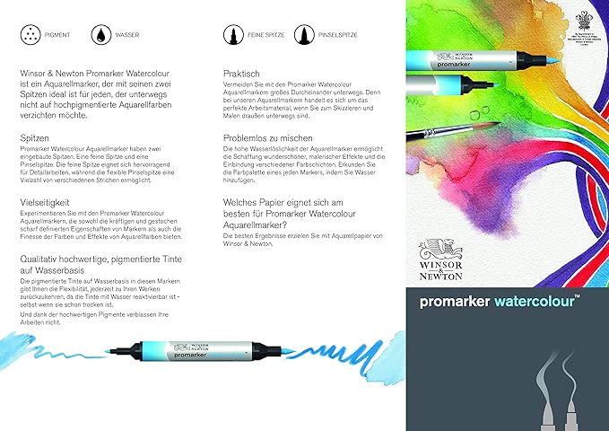 Winsor & Newton ProMarker Watercolor Marker, Phthalo Blue (Red Shade)