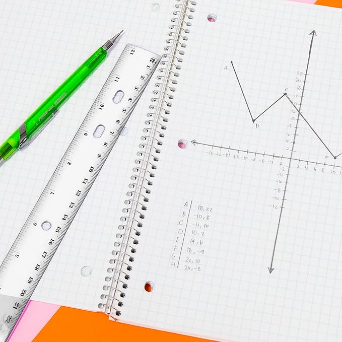 BAZIC Plastic Clear Rulers 12 inch (30cm), Inches Centimeter Metric Ruler Measuring Long Ruler, Straight Edge Ruler for Students School Supplies, 288-Pack