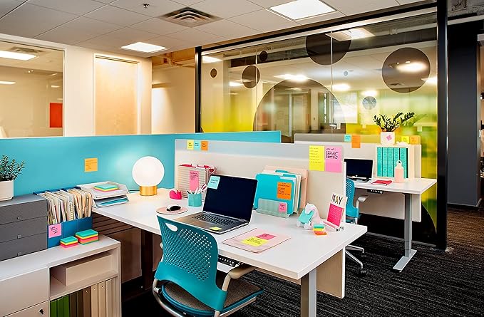 Post-it Super Sticky Notes, 24 Sticky Note Pads, 3 x 3 in., School Supplies, Office Products, 2X The Sticking Power, Supernova Neons Collection