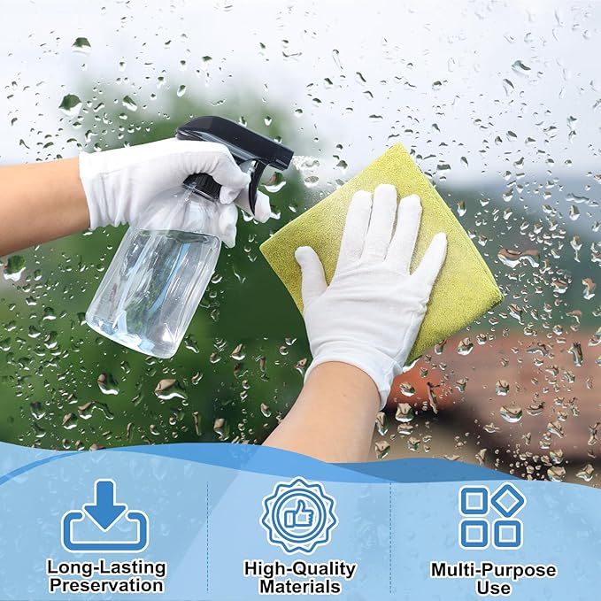 Bynccea Empty Clear Plastic Spray Bottles 13.5oz/400ml Adjustable Nozzle Mist/Stream Water Spray Bottle Heavy Duty Spraying Bottles Plant Mister Spray Bottle for Cleaning Solutions, Plants, Hair