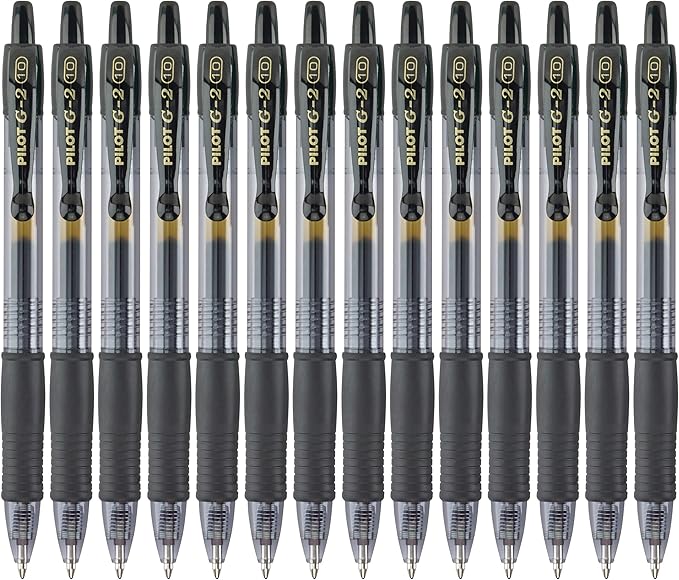 Pilot G2 Premium Gel Pens, Black Pens, Bold Point 1 mm, 14 Black