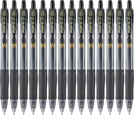 Pilot G2 Premium Gel Pens, Black Pens, Bold Point 1 mm, 14 Black