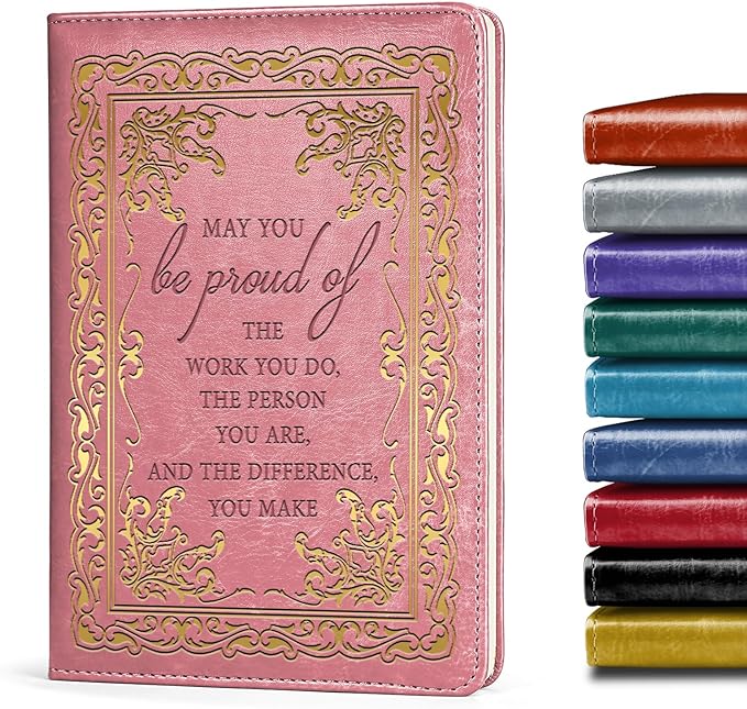 LBWCER Pink Notebook May you be proud of the work you do, Cute Notebooks for Women,Social Worker Notebook,Meeting NotebookTravel Journal (May pink)