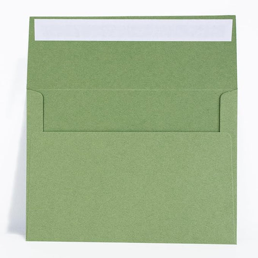 100 Pack Sage green 5x7 Envelopes for 5x7 Cards,Invitations,Wedding,Baby Shower,Graduation,Self Seal Azaza