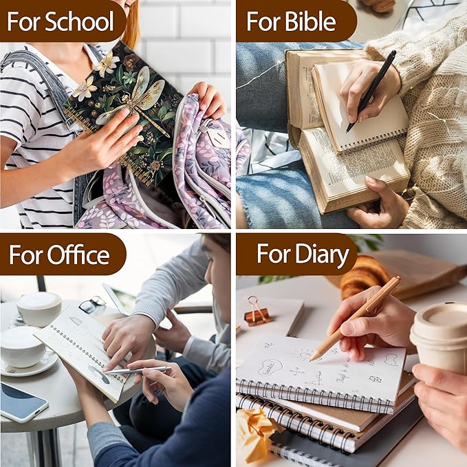 Dragonfly Gifts Notebook Journal Dragonfly Gifts for Women Spiral Notebook, Vintage Floral Botanical Dragonflies Notebooks Gifts for Women Girls, Dragonflies School Office Supplies, 6x8.2In