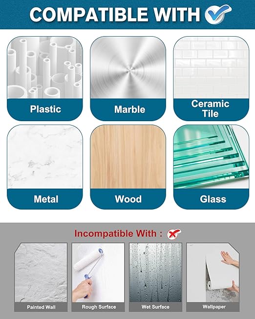 EMITEVER Double Sided Tape Heavy Duty | Strong Foam Mounting Tape for Walls, 0.4in x10ft Waterproof Two Sided Adhesive Tape with High Temp Tape, No Residue Removal for Automotive/Home