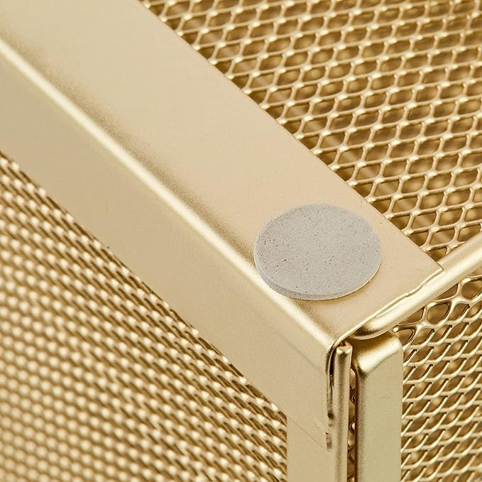 Annova Desk Organizer Wire Mesh 3 Tier Sliding Drawers Paper Sorter/Multifunctional/Premium Solid Construction for Letters, Documents, Mail, Files, Paper, Kids' Art Supplies (Gold)