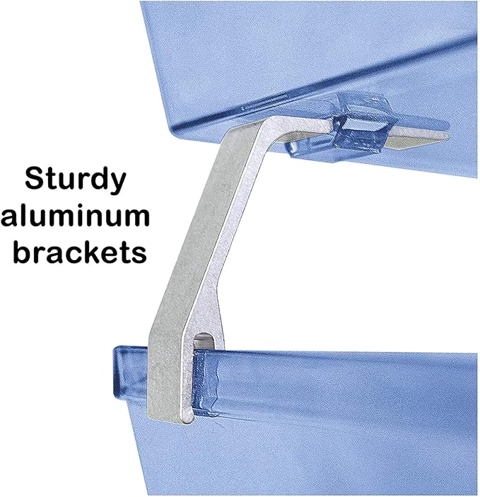 Acrimet Facility 2 Tier Letter Tray, Front Load, Letter Size/A4, Desktop File Organizer, Plastic (Clear Blue Color)