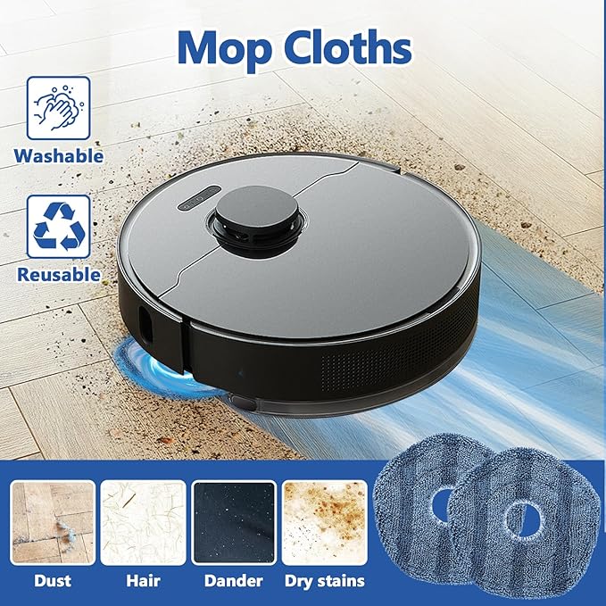 21 Pack X10 Pro Omni Replacement Parts for Eufy X10 Pro Omni Robot Vacuum Accessories, 1 Main Roller Brush, 2 Hepa Filters, 4 Mop Cloth Pads, 6 Side Brushes, 6 Dust Bags, 1 Screwdriver 1 Clean Tool