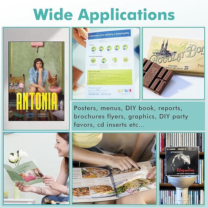 Koala Thin Double Sided Semi-Gloss Photo Paper 11X17 Inch 100 Sheets 32LB for Inkjet and Laser Printer for Menu Flyer Print