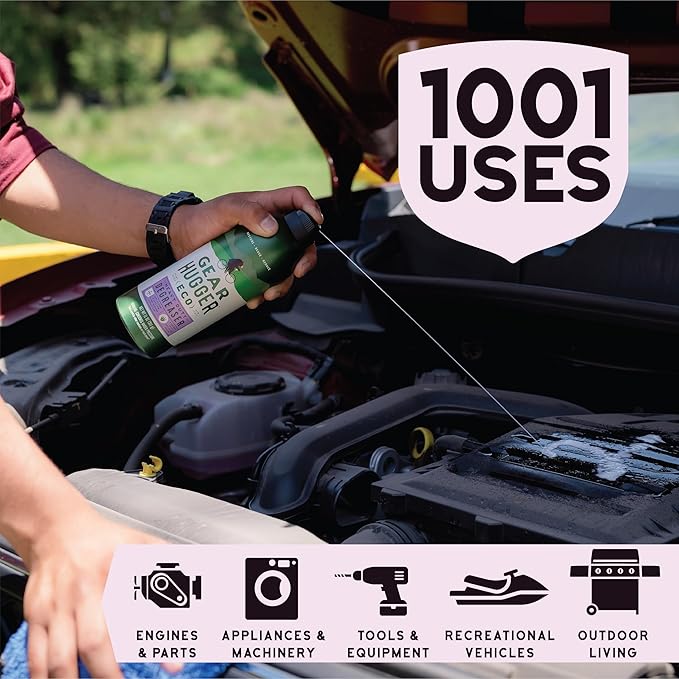 Gear Hugger Degreaser - Eco-Friendly (11 oz, Pack of 2), Degreaser Cleaner Spray - Oven Cleaner, Grill Cleaner & Brake Cleaner, Dissolves Grease & Grime - Plant-Based, No Petroleum, Non-Toxic, No PTFE