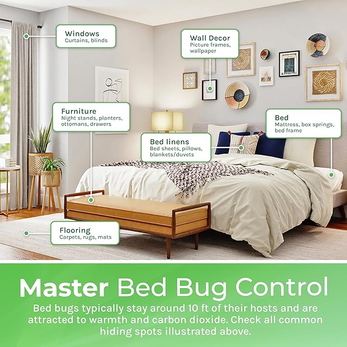 Hygea Natural Extra Strength Bed Bug & Mite Spray - Child & Pet Friendly - Stain & Odor Free - 66% Stronger Formula (24 oz)