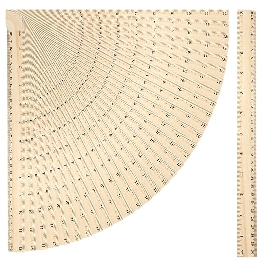 100 Pcs Wooden Ruler 12 Inch Rulers Bulk Wood Measuring Ruler 2 Scale Rulers for Classroom Ruler with Centimeters and Inches 30 cm Drafting Tools for Home Office