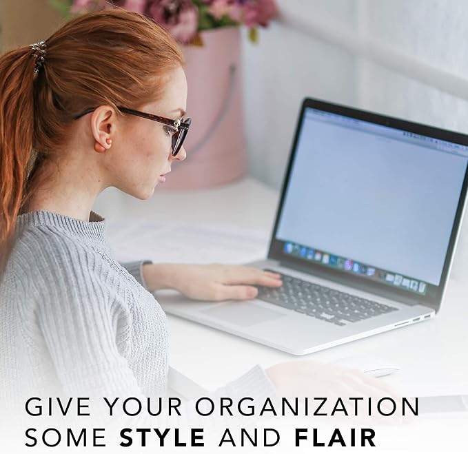 Graphique "Tie Dye" File Folder Set – File Set Includes 9 Folders and 3 Unique Go-Getter Designs, Embellished w/Gold Foil on Durable Triple-Scored Coated Cardstock