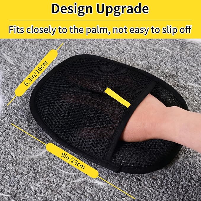 ZQINGRAN Pet Hair Removal Glove for Cats and Dogs,2PCS Large Magic Brush Tool for Pet Hair Remover,Reusable with Bidirectional Bristles,Pet Hair Remover Tool for Clothing,Couch,Carpet,Car Seat