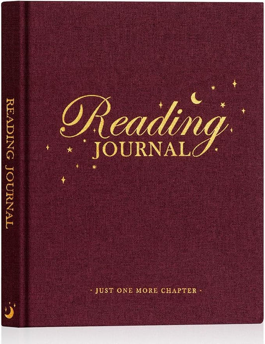 Lanpn Reading Journal Book Journal for Book Lovers Readers, 9.3" x 7.7" Book Tracker Journal, Linen Hardcover Reading Log Book with 52 Book Reviews, 158 Pages Reading Notebook Bookish Gifts (Pruple)