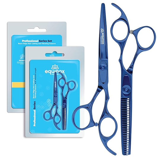 Equinox Professional Hair Scissors Set - Barber & Thinning Shears for Cutting & Grooming, Premium Japanese Stainless Steel Scissors