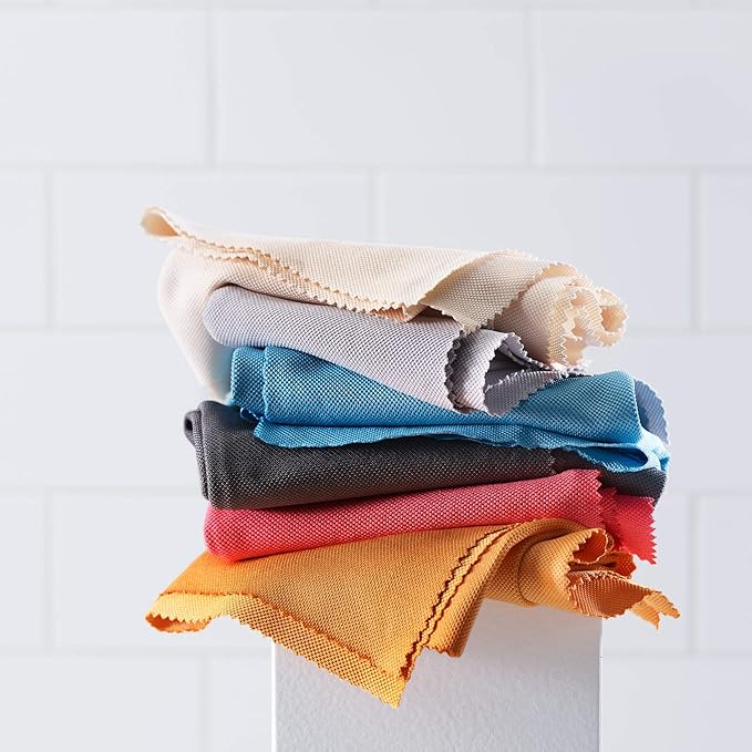 E-Cloth Glass & Polishing Cloth - Microfiber Cleaning Towel Cloth for Windows, Cars, Mirrors, Eyeglasses, & More, Streak Free Clean, Reusable & Machine Washable - Assorted Colors (4 Pack)