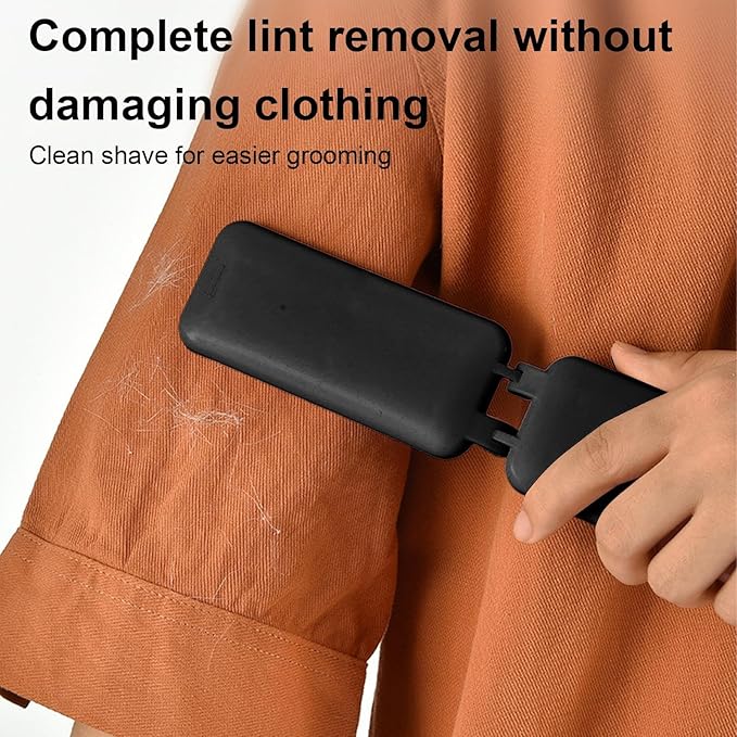 Foldable Travel Lint Brush - Reusable Portable Clothes Cleaner, Compact Fabric Remover | Small Pet Removal Tool, Multifunctional Dust Brush for Baby Clothes, Pet, or Daily Use, Gentle a
