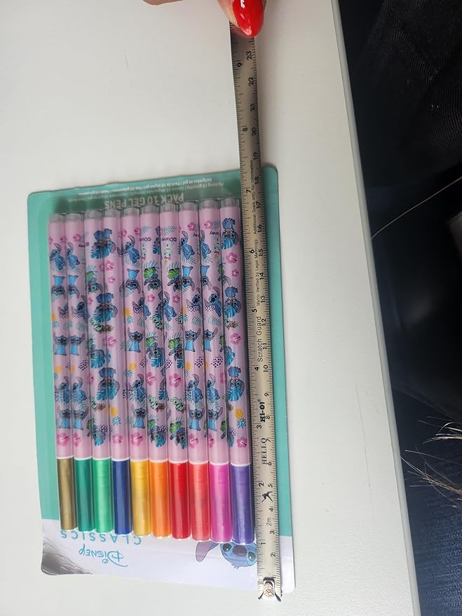 Disney Metallic Gel Pens for Kids, Colored Pens Pack of 10 School Supplies - Kids Gifts (Multi Stitch)