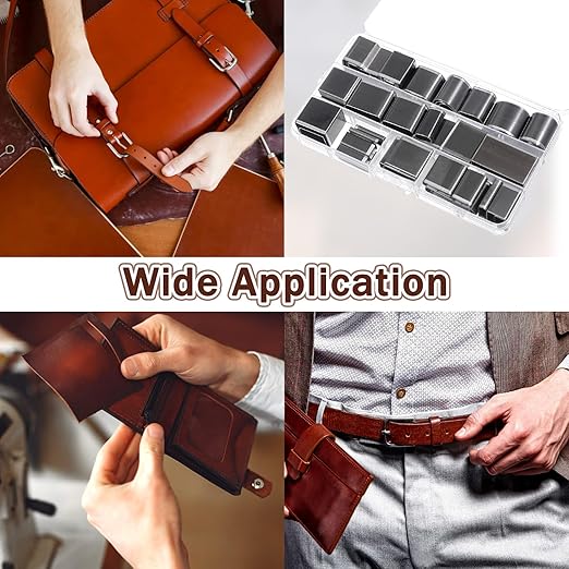 52 Pcs Hole Hollow Punch Tool, Heavy-Duty High-Carbon Steel Leather Cutting Dies Multi-Shape Hollow Punch Cutter DIY Leathers Working Tools for Belt/Watchband/Handmade Crafts Precision Hole Punching