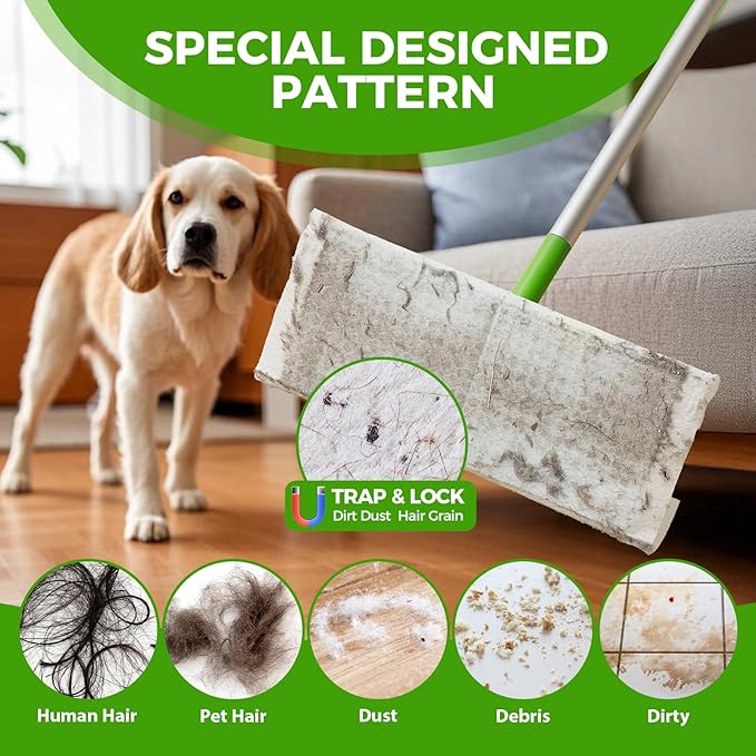 UKEENOR Dry Mop Refills 240 Count Sweeper Disposable Dusting Cloths Dry Sweeping Refills Dry Duster Cloths Mop Pads Floor Cloth Refills Electrostatic Cloths