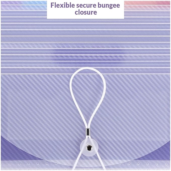 SKYDUE Accordion File Organizer, 13 Pocket File Folder Organizer with Clear Cover, Expanding Document & Paper Organizer with Tabs, Letter A4 Size, for Home or Work