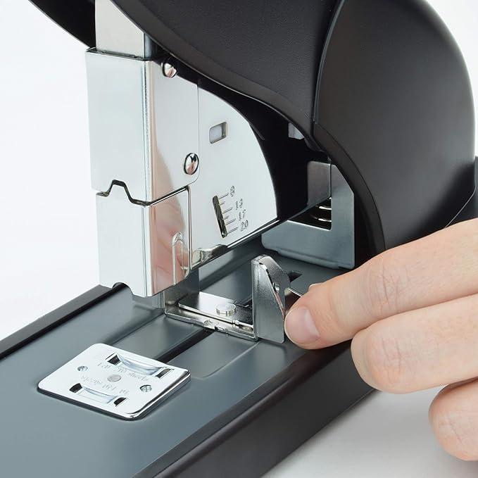 Rapesco 1551 ECO Extra Heavy-Duty Stapler with 1000 Staples Type 923/15mm Heavy-Duty Staples (9/16"), 210 Sheets Capacity, Front Loading, HD-210, Uses Type 923 HD-Staples from 3/8" to 15/16", Black