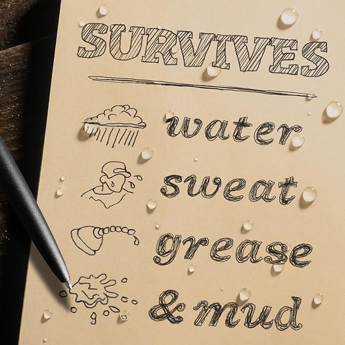 Rite in the Rain Weatherproof Top Spiral Notebook, 3" x 5", Duck Camo Cover, Universal Pattern, 3 Pack (No. DC935T-3)