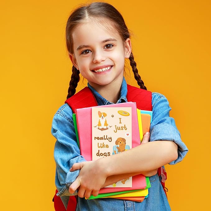 Xqumoi I Just Really Like Dogs Sticky Notes Set, 550 Sheets, Cute Cartoon Puppy Self-Stick Notes Pads Animal Divider Tabs Bundle Writing Memo Pads Back to School Office Supplies Small Gift