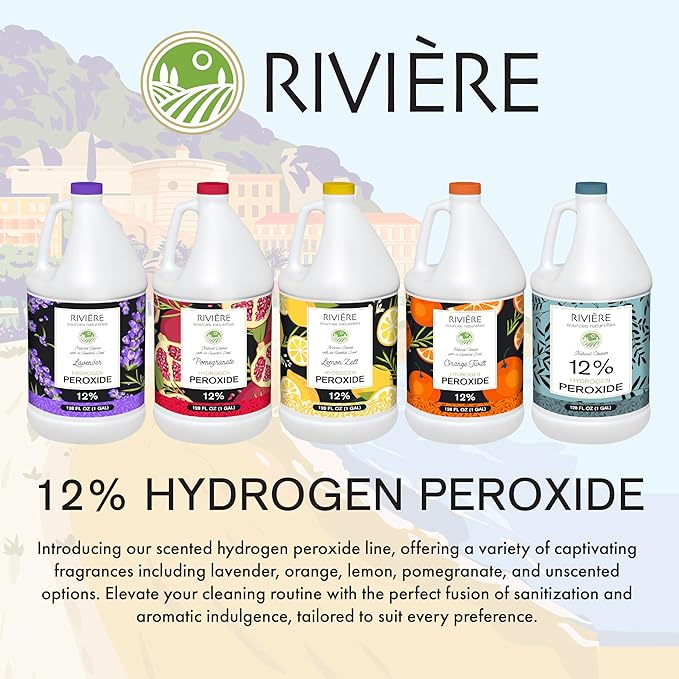 Rivière 12% Scented Hydrogen Peroxide Gallon, Pomegranate