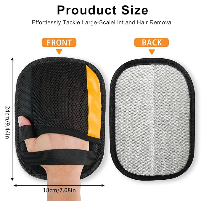 Boqibyon 2 Pack Electrostatic Pet Hair Removal Gloves, Upgrade Magic Brush Pet Hair Remover Tool, Washable Reusable Cats and Dogs Grooming Gloves for Laundry, Couch, Car Seat, Furniture