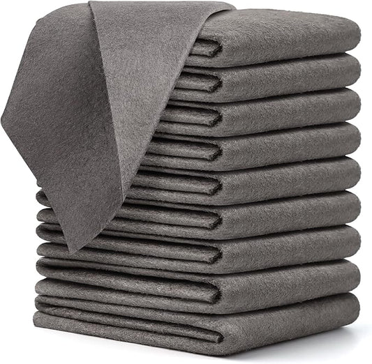TEESOD 10 Pcs Thickened Magic Cleaning Cloth, Microfiber Streak Free Cleaning Cloths Reuseable Magic Cleaning Wipes for Windows Glass