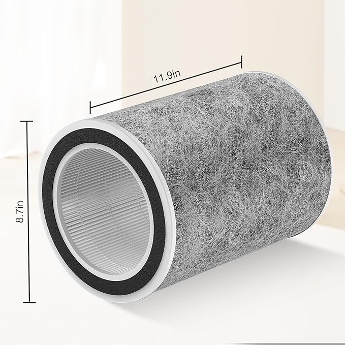 HP202 HP201 Replacement Filter Compatible with Shark HP200, HP201, HP202, HP301, HP302 UA205, AP1000 and for Shark HC501, HC502 Air Purifier MAX, Compare Part HE2FKBASMB, HE2FKBAS.