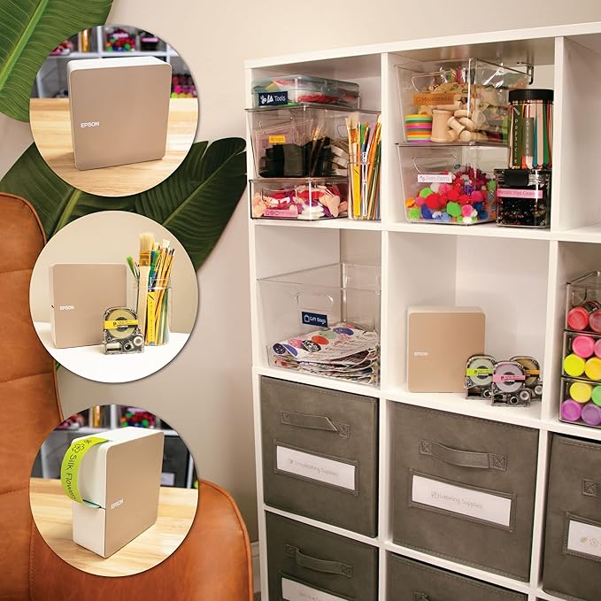 LABELWORKS Epson LW-C610PX Back to School Bundle - Label Maker and Yellow and White Label Tape