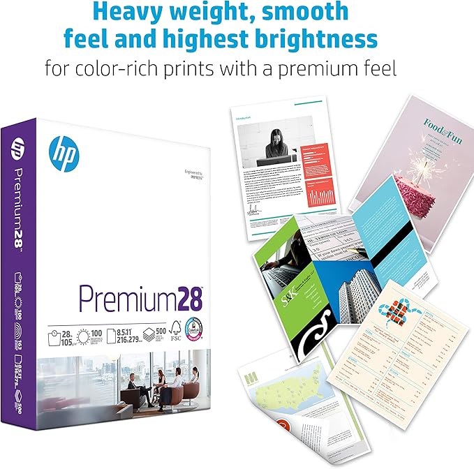 HP Printer Paper | 8.5 x 11 Paper | Premium 28 lb | 60 Case Pallet - 150,000 Sheets |100 Bright | Made in USA - FSC Certified | 205200P