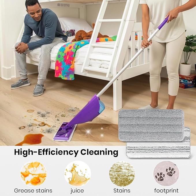 10 Pack Swiffer WetJet Replacement Mop Pads,Compatible with Swiffer WetJet Hardwood and Floor Spray Mop,Size:11.6''*5.51'',Grey