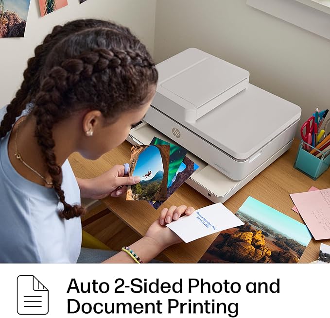 HP Envy 6555e Wireless All-in-One Color Inkjet Printer, Portobello, Print, scan, copy, Duplex printing Best-for-home, 3 month Instant Ink trial included, AI-enabled (714N5A)