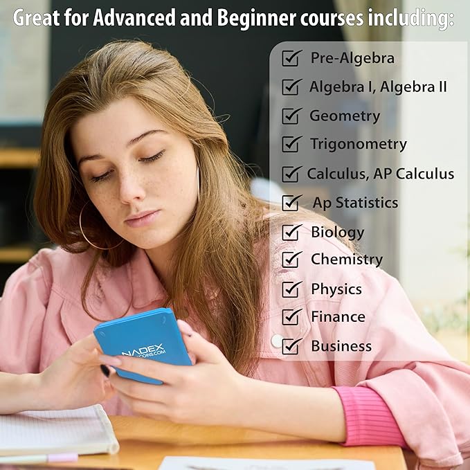 Scientific Calculator with Graph Functions for College and High School Students, Engineering, Advanced Mathematics, Calculus, Algebra, Geometery, Trigonometry, Statistics, Physics, Chemistry, Blue