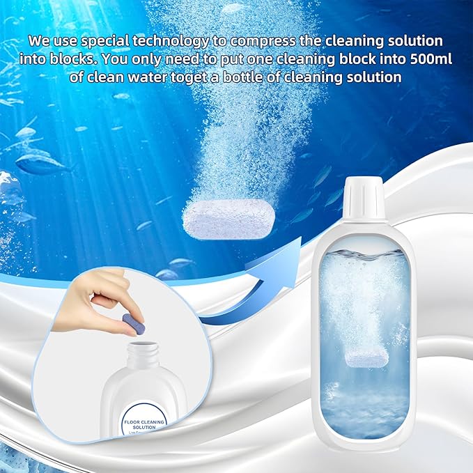 Nukisa 5 Bottles Compatible with Tineco Cleaning Solution 500ml Per Bottle Lavender Scents Floor Cleaner Compatible with All Robot Vacuums with Mopping and Cordless Wet/Dry Vacuum (Lavender Scents)