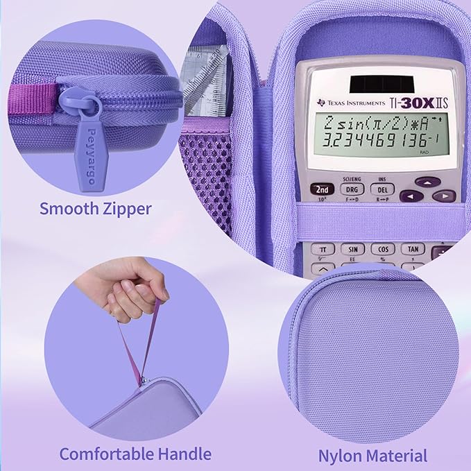 Case Compatible with Texas Instruments TI-30XIIS TI-30XS TI-30Xa TI-36X Pro Scientific Calculator (Case Only) - Lavender