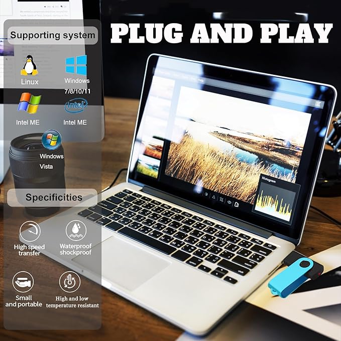 4GB USB Flash Drives 10 Pack 4 GB Thumb Drive TATMOHIK 2.0 USB Drives Bulk 4GB Swivel Design Flash Drive Pack with LED Indicator 4 Gig Jump Drive Pack, USB Stick, Memory Stick, PenDrive, Mixed Color