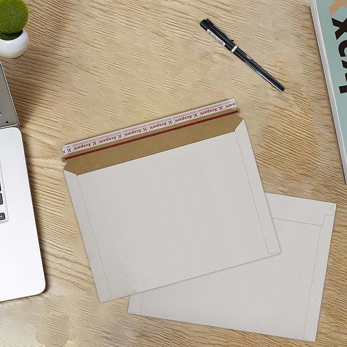 36 Pack white Rigid Mailers 10 x 13.5 inches, Self Seal Photo Document Mailers Premium Cardboard Keep Flat Envelopes for Photos, Pictures, Papers, Files, CD