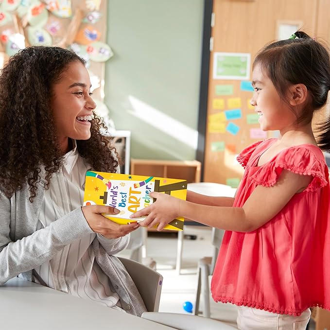 B1ykin Sticky Notes Set, Cartoon Theme Cute Self-Stick Notes Pad Teacher Appreciation Gifts， Self-Adhesive Writing Memo Pages Sticky to Do Notepad Thank You Gift for School Classroom (Art Teacher)