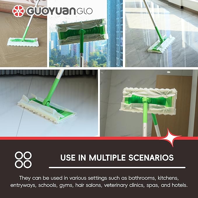 Heavy Duty Pet Dry Sweeping Cloth Refills Multi-Surface Floor Mop Cloths for Cleaning Dust,Dirt and Pet Hair,40 Counts