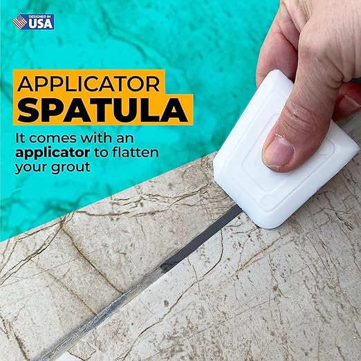 PentaUSA Tile Grout Repair Kit - Dark Grey Filler, Triple Protection, Fast Drying Formula Restores and Renews Lines with Float (8.8oz / 250gr)