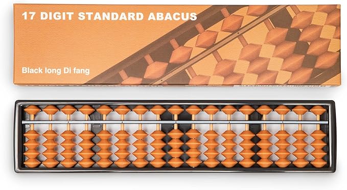 Digital Standard Abacus-25.4 cm-Professional 17-Column Soroban Calculator (Functional and Educational Tool)