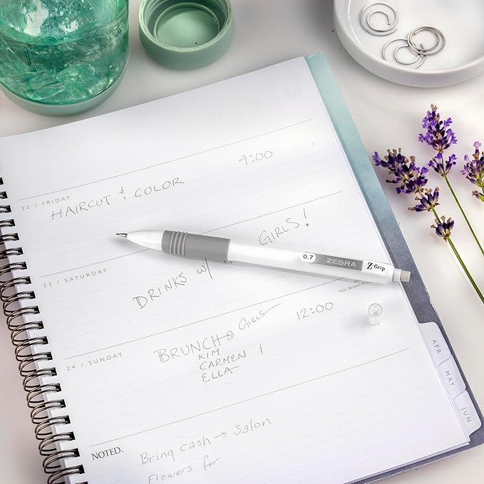 Zebra Pen Z-Grip Retractable Ballpoint Pen and Mechanical Pencil Set, Medium Point, #2 HB Lead Pencils, Assorted Ink Colors, School Supplies, Teacher Supplies, and Office Supplies, 18-Pack (23618)