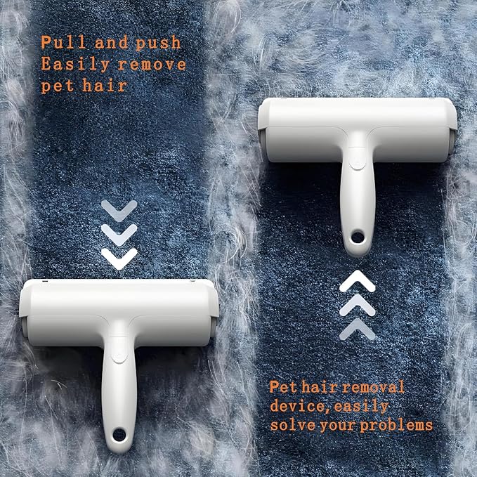 CLPCLP Roller Pet Hair Removal Tool，Reusable Lint Roller - Cat and Dog Hair Remover for Furniture，Dog Brush for Shedding，Portable Multi-Surface Fur Removal Tool (Sofas,Carpets,Clothing,Bed Sheet)